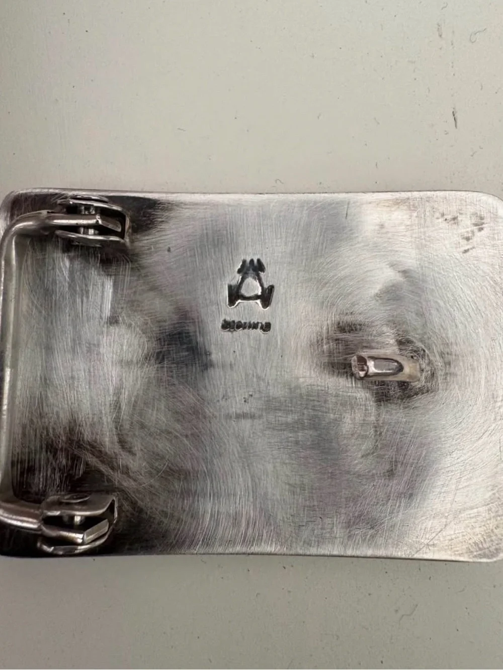 Vintage Hopi Man in the Maze Sterling Silver Belt Buckle